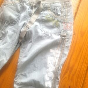 Bugle Boy Gap Peace Love Harmony Parachute Breakdance Pants 80s Zippers S y2k